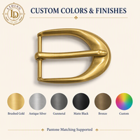 Damen D-Form Hufeisen-Gürtelschnalle Gebürstetes Gold Zinklegierung D-Ring Mode Taillengürtel 39mm 33mm Großhandel