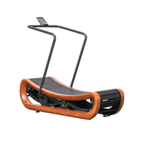 Caminadora Curva de Madera para Entrenamiento Cardiovascular, Equipo de Gimnasio en Casa, Venta al por Mayor de Fábrica, con Monitor de Ritmo Cardíaco Inalámbrico y LED