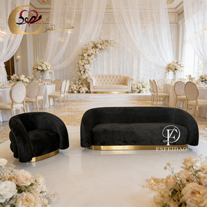 Muebles para Bodas, Sofá de Dos Plazas, Tapizado en Terciopelo, Estilo Nórdico Moderno, para Novios, Uso en Hoteles, Forma Personalizable, Marca Feidao - Product Image 5
