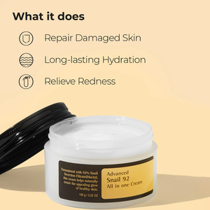 Crema de Caracol Avanzada Coreana para Reparar y Calmar La Piel Sensibilizada Roja <span class=keywords><strong>Fcae</strong></span> Hidratante Antienvejecimiento Acné Caracol Mucina Crema Facial - Product Image 4