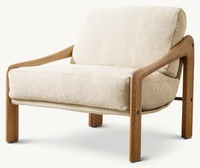 Minimalistische Italienische Wohnzimmerstühle Stoff-Chaiselongue Sofasessel mit Goldenem Metallgestell