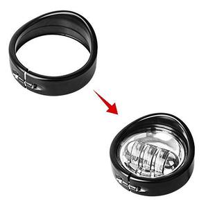 <span class=keywords><strong>4.5</strong></span> "Sương Mù Ánh sáng TRIM Ring Visor 4 1/2" dẫn đi qua đèn Matte đen trang trí Nhẫn xe máy phụ trợ đèn Visor cho <span class=keywords><strong>Harley</strong></span> - Product Image 4