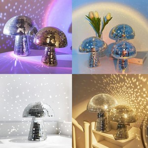 Southpeak Handmade High Quality Mushroom Disco Christmas Ball Ornament Mirrored Glass Tile Home Wall Display - Product Image 2