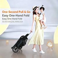 Poussette bébé en alliage d'aluminium, pliage rapide à une main, amortissement des chocs, légère, portable, poussette de voyage pour nouveau-nés et tout-petits