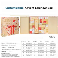 Calendrier de l'Avent 2026 : Coffret Cadeau 24 Jours, Boîte Mystère de Noël Vide, Pack Surprise du Réveillon avec Bougie et Portefeuille