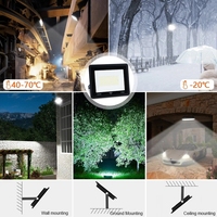 Projecteur Led 100w 50w Lampadaire Naturel Avec Capteur 220v Retard Automatique Foco Led Extérieur Éclairage Extérieur Applique Murale