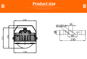 ไฟ LED UFO 100W สำหรับใช้ในปั๊มน้ำมัน ได้รับการรับรองมาตรฐาน OHBF 8231 Atex ป้องกันการระเบิดกลางแจ้ง IP66 - Product Image 4