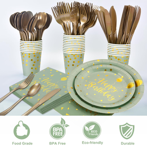 Tùy Chỉnh Thiết Kế Dùng Một Lần In Giấy Bộ Đồ Ăn Set-Tấm Bát Ly Khăn Ăn Cho Bữa Tiệc Sinh Nhật - Product Image 3