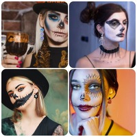 Cetakan Silikon Resin Epoksi DLD untuk Anting & Liontin Kerangka Labu DIY - Perlengkapan Pembuatan Perhiasan Halloween DIY
