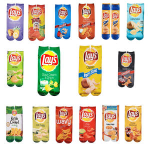 Groothandel 3d Bedrukte Sokken Mannen Vrouwen Custom Ontwerp Sokken Cheetos Chips Gepofte Voedsel Lange Kousen - Product Image 4