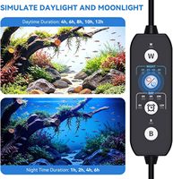 Lumière LED pour aquarium Seaoura SR-616Pro 36W pour réservoir de 48-54 pouces, 240 LED, 2190 lumens, spectre complet, minuterie