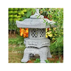 Buitentuin Tempel Decoratie Hotel Villa Granieten Lantaarn Japanse Stijl Mooie Stenen Carving Marmeren Pagode Lantaarn - Product Image 1