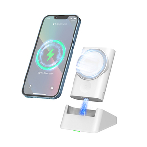 Cargador Inalámbrico Magnético Portátil 2 en 1, Base de Carga con Soporte para Teléfono, Compatible con <span class=keywords><strong>iPhone</strong></span> <span class=keywords><strong>12</strong></span>/13/14/15/16/17 Pro Max y Reloj, Carga Rápida de 18W Tipo-C - Product Image 1