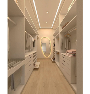 Cari Ikon Serupa Promosi Kustom LED Walk-In <span class=keywords><strong>Closet</strong></span> Organizer Furnitur Kamar Tidur Panel Kayu Modern Pintu Kayu Solid - Product Image 3