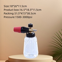 Nettoyeur haute pression-Lance en mousse avec 1L Bottle Power Car Detailing Wash Spray Gun Snow Soap Blaster Car Wash Foam Pot