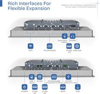 Panel PC Industrial Integrado de 17 Pulgadas, IP65, Sin Ventilador, Táctil, Todo en Uno, SSD+HDD, Compatible con VR, Windows 10 Pro, DDR4, 12 Núcleos, Encendido Automático