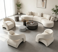 Ensemble de canapé-lit compressé avec housse en flanelle et éponge haute densité pour hôtel, bureau, zone de réception - Design moderne