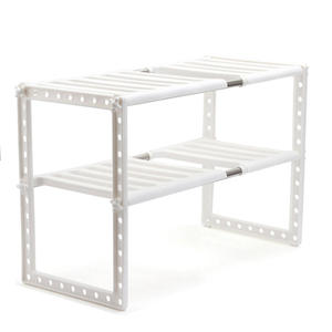 10 panneau réglable sous évier organisateur armoires de cuisine salle de bain étagère de rangement réglable étagère <span class=keywords><strong>extensible</strong></span> - Product Image 2