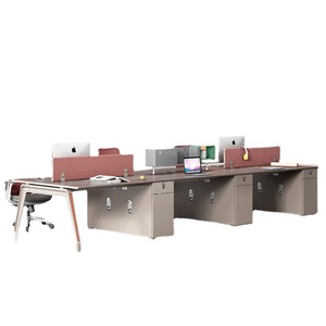 Escritorio de Oficina Zhongqirun, Mueble de Panel para 4 Estaciones de Trabajo, Estilo Minimalista para Uso en Oficina - Product Image 1