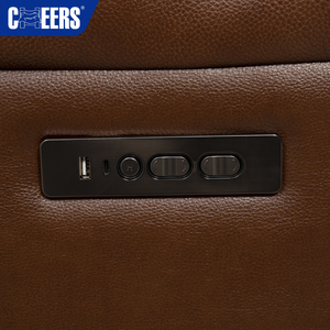 MANWAH CHEERS Luxury Power Recliner <b>Sofa</b> Set Genuine <b>Leather</b> Living Room Furniture with Drop-down Table Home Seating - Product Image 5