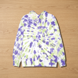 Sweat-shirt à capuche unisexe tie-dye, coupe classique, tricoté, style décontracté printemps, motif multicolore - Product Image 6