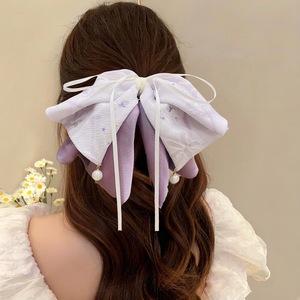 Vente en gros de pinces à cheveux en tulle multicouche surdimensionnées multicolores, grandes pinces à mâchoires antidérapantes, accessoires pour cheveux de mariée - Product Image 4