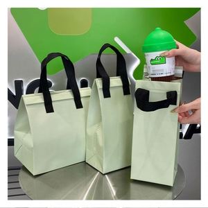 <b>Foldable</b> Reusable Durable Secure Aluminum Foil Fashion <b>Solar</b> <b>Panel</b> Ice Cooler Bag Large Capacity Solid Color Food Storage - Product Image 4