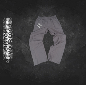 Pantalon de survêtement ample à jambe large et droite pour homme, en toile respirante, écologique, vintage, lavage léger, style streetwear, collection hiver 2025, OEM - Product Image 1