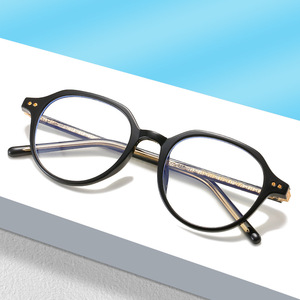 Gafas con Bloqueo de Luz Azul Z87.1, Montura Redonda, para Hombre y Mujer, Gafas para Computadora, Anti Fatiga Ocular, Resistentes a Impactos, Patillas Metálicas, Transparentes - Product Image 3