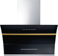 Hotte aspirante de cuisine à boîtier en cuivre auto-nettoyant, appareil électroménager, fonction latérale, installation en cheminée, évacuation de la fumée, hotte aspirante