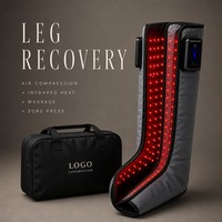 Bottes de massage des jambes sans fil à compression d'air, 6 chambres, avec chaleur, pour récupération, OEM Type C, vente en gros