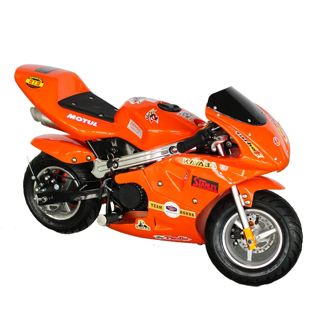 49CCオレンジミニクロスポケットバイク工場提供