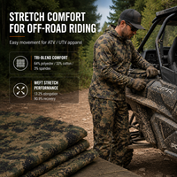 Tissu extérieur 235 g/m² en polyester et coton extensible, tissu camouflage, tissu ripstop pour ATV, vêtements de sport anti-UV, vêtements de moto