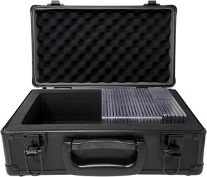 Portable Aluminum <strong>Briefcase</strong> with Zipper Closure for Graded Sports &amp; Trading Cards Card Case &amp; Slab <strong>Storage</strong> <strong>Box</strong> - Product Image 1