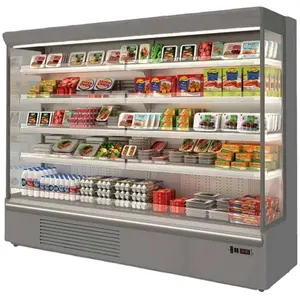 Frigorifero aperto dell'esposizione del refrigeratore dell'esposizione di Multideck del supermercato per la grande capacità della bevanda della frutta della verdura