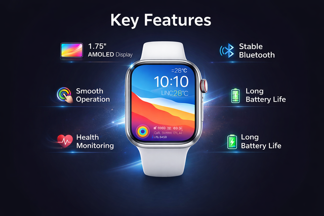 Reliable 4G LTE Android Smart Watch with AMOLED Display GPS Bluetooth Call for Long Term Supply