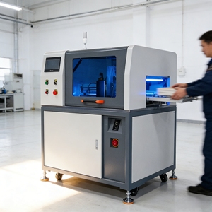 เครื่องแยกแผ่นวีกรูฟ HMM-850 ความเร็วสูง พร้อมมอเตอร์ PLC ปั๊ม และระบบถอดแผ่นอัตโนมัติ สำหรับสายการผลิต - Product Image 2