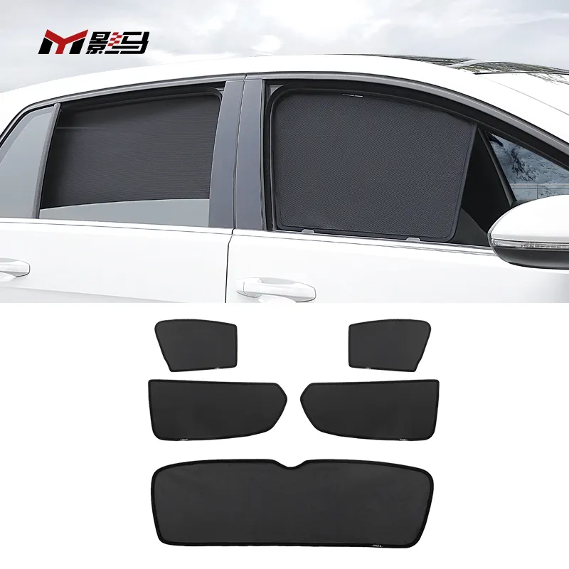 ม่านบังแดดหน้าต่างรถยนต์ตาข่ายระบายอากาศได้ดีด้านหน้าและด้านหลังหน้าต่างรถม่านบังแดดสำหรับ VW 7 7.5 MK7 mk7.5