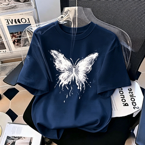 T-<span class=keywords><strong>shirt</strong></span> d'été en coton pour <span class=keywords><strong>femme</strong></span>, grande <span class=keywords><strong>taille</strong></span>, tendance, avec logo OEM d'usine 2026, imprimé dessin animé mignon, col rond, manches courtes, coupe ample - Product Image 5