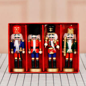 Casse-Noisette à suspendre en bois <span class=keywords><strong>soldat</strong></span> 13cm finition brillante écologique décoration d'arbre de Noël pour une utilisation intérieure/extérieure - Product Image 5