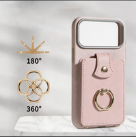 Dompet Kartu PC Multifungsi dengan Slot Kartu dan Kantong Kartu Kredit Magnetik untuk Casing Ponsel iPhone 17 16 15 Pro Max