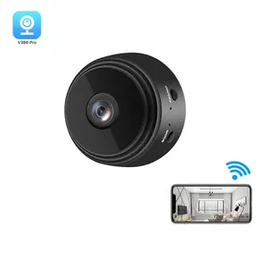 كاميرا صغيرة لاسلكية ذكية تعمل بالواي فاي وببطارية وكاميرا صغيرة للرؤية الليلية طراز V380pro Smart A9