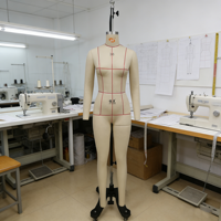 Maniquí de Mujer JUNMEI JMWF36 de Fibra de Vidrio, sin Cabeza, Colapsable, con Hombros Plegables, en Pose de Pie, Estilo Europeo Americano