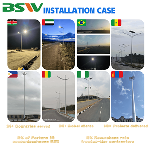 เสาเหล็กชุบสังกะสีสำหรับกล้องวงจรปิด ทรงกลม/ทรงแปดเหลี่ยม สำหรับใช้งานกลางแจ้งในถนน ตลาด สนามหญ้า <span class=keywords><strong>ทางหลวง</strong></span> ขายดี - Product Image 2