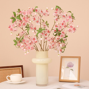 Fleur artificielle <span class=keywords><strong>en</strong></span> soie à longue tige, faite à la main, pour décoration intérieure de mariage printanier, branche de <span class=keywords><strong>cerisier</strong></span> pour vase, idéale pour la rentrée scolaire - Product Image 2