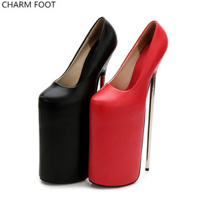 Giày cao gót nữ đế xuồng 30CM siêu cao, mũi kín, quyến rũ, sang trọng - Product Image 3