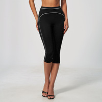 Nouveau style Leggings de yoga color block pour femme, taille haute, amincissants, effet ventre plat, longueur mollet, pour l'entraînement