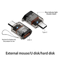 Nouvel adaptateur USB Type-C DC transparent 2026, 120W, 10 Gbit/s, charge rapide, convertisseur de transmission de données pour ordinateur portable, souris sans fil