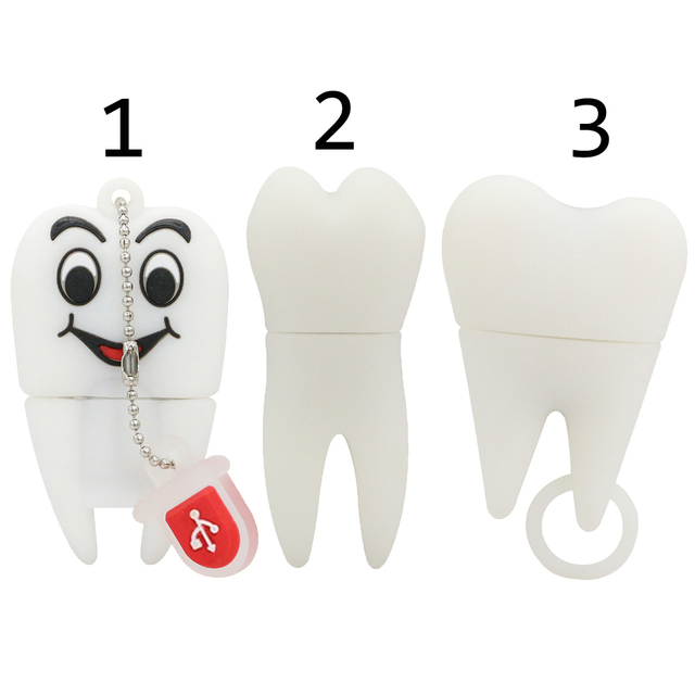 Gitra Dentist USB Flash Drive 2Gb 4Gb 8Gb 16Gb Tooth Memory Stick 32Gb 64Gb 128Gb 2.0 3.0 White Pendrive 256gb 512gb
