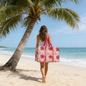 Bolsa de Polipropileno Personalizada, Impermeable, Reutilizable, con Cierre Grande, para Mudanza, con Estampado de Flor de Hibisco <span class=keywords><strong>Aloha</strong></span>, Bolsa de Compras de PP - Product Image 6